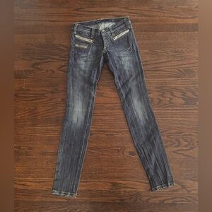 Miss Sixty Dark Wash Jeans Style Radio Size 25 never worn missing zipper handles